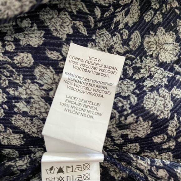 Lucky Brand Floral Lace Trimmed Blouse - Picture 4 of 4